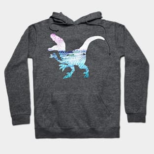 Blue & Purple Palm Dinosaur Hoodie